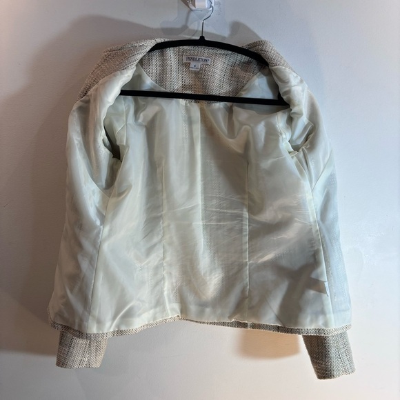 PENDLETON Sz 6 Jacket Sz 8 Skirt Suit Lined Tweed Hook Closure Shoulder Pads - Picture 12 of 15